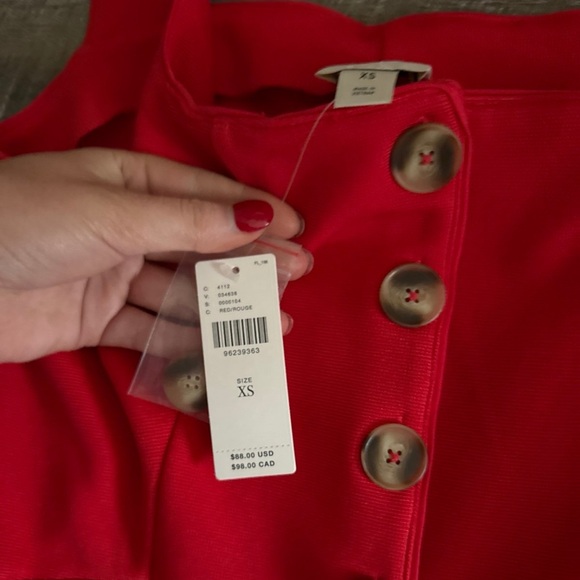 Anthropologie Red Button-Down Top - Picture 3 of 5